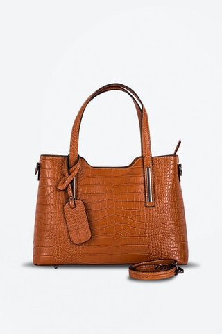 Sac à main en cuir Acco - Camel