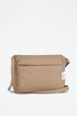 Sac bandoulière en cuir Orlanda - Anna Morellini - Taupe