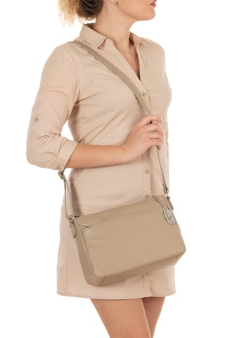 Sac bandoulière en cuir Orlanda - Anna Morellini - Taupe