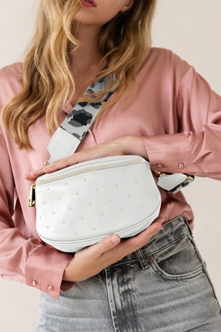 Sac bandoulière en cuir Spring Summer 2026 - Blanc
