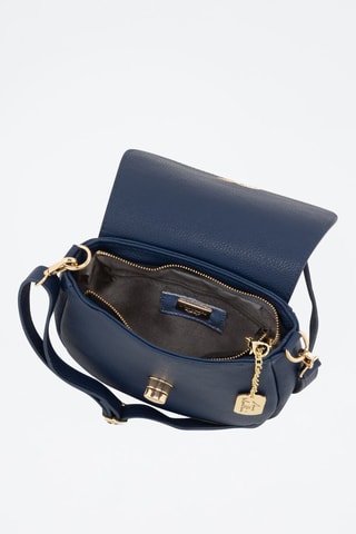 Sac bandoulière en cuir Iseppa - Bleu marine