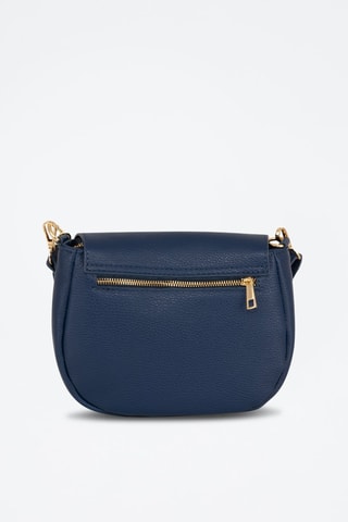 Sac bandoulière en cuir Iseppa - Bleu marine