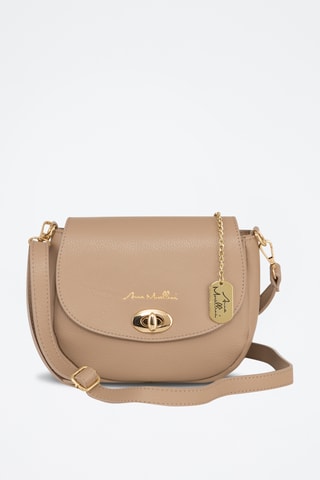 Sac bandoulière en cuir Iseppa - Taupe