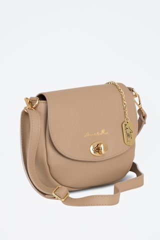 Sac bandoulière en cuir Iseppa - Taupe