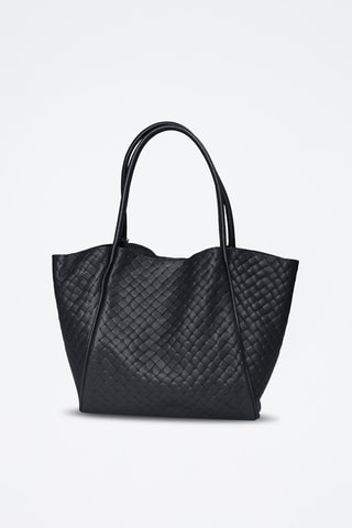 Cabas en cuir Magliana - Noir