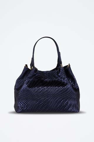 Sac porté épaule en cuir Spring Summer 2026 - Bleu foncé