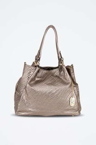 Sac porté épaule en cuir Spring Summer 2026 - Gris