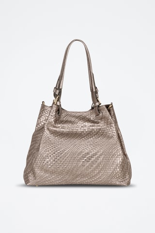 Sac porté épaule en cuir Spring Summer 2026 - Gris