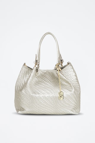 Sac porté épaule en cuir Spring Summer 2026 - Argenté