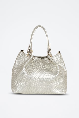 Sac porté épaule en cuir Spring Summer 2026 - Argenté