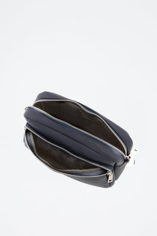 Sac bandoulière en cuir Erminia - Anna Morellini - Bleu foncé