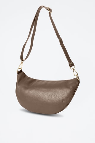 Sac bandoulière en cuir Lorenza - Taupe