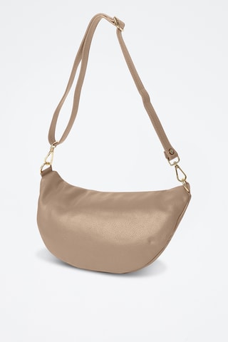 Sac bandoulière en cuir Lorenza - Taupe