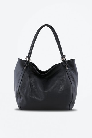 Sac porté épaule en cuir Merula - Noir