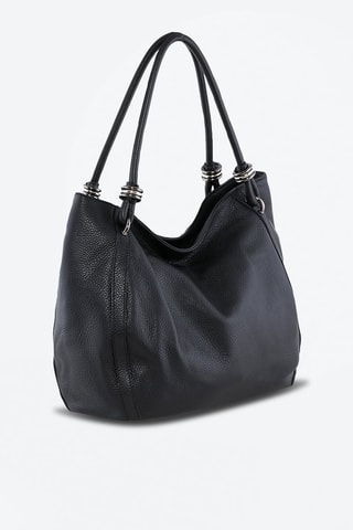 Sac porté épaule en cuir Merula - Noir