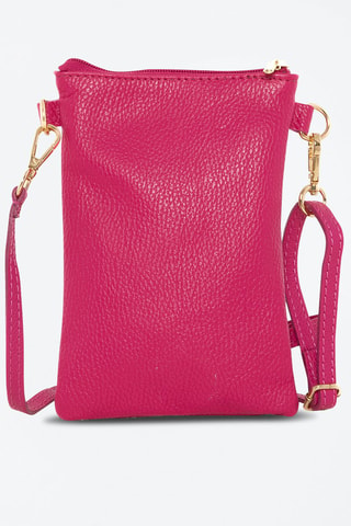 Sac bandoulière en cuir Erica - Fuchsia
