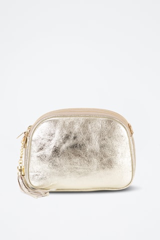 Sac bandoulière en cuir Monte Sparagio - Doré rose - Anna Morellini - Argenté