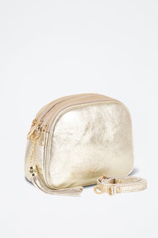 Sac bandoulière en cuir Monte Sparagio - Doré rose - Anna Morellini - Argenté