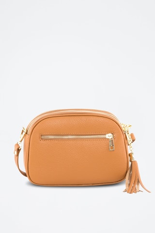 Sac bandoulière en cuir Monte Sparagio - Doré rose - Anna Morellini - Marron