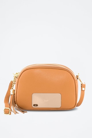 Sac bandoulière en cuir Monte Sparagio - Doré rose - Anna Morellini - Marron