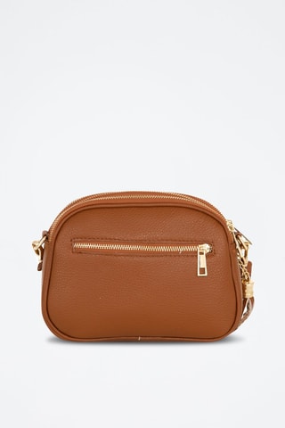 Sac bandoulière en cuir Monte Sparagio - Doré rose - Anna Morellini - Marron