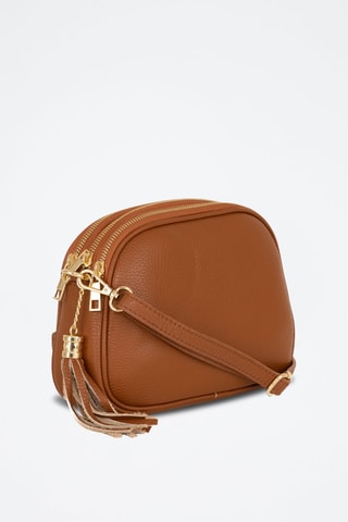 Sac bandoulière en cuir Monte Sparagio - Doré rose - Anna Morellini - Marron