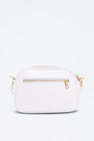 Sac bandoulière en cuir Monte Sparagio - Doré rose - Anna Morellini - Blanc
