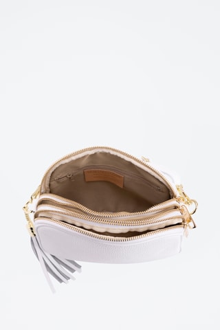 Sac bandoulière en cuir Monte Sparagio - Doré rose - Anna Morellini - Blanc