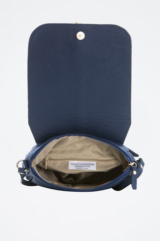Sac bandoulière en cuir Monte Avella - Beige - Anna Morellini - Bleu