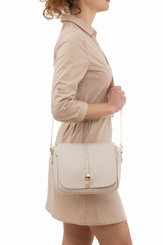 Sac bandoulière en cuir Monte Avella - Beige - Anna Morellini - Beige