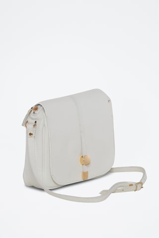 Sac bandoulière en cuir Monte Avella - Beige - Anna Morellini - Blanc