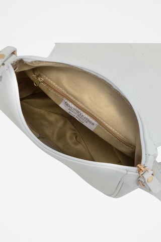 Sac bandoulière en cuir Monte Avella - Beige - Anna Morellini - Blanc