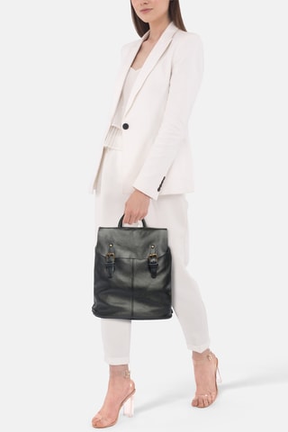 Sac à dos en cuir Montichiari - Noir