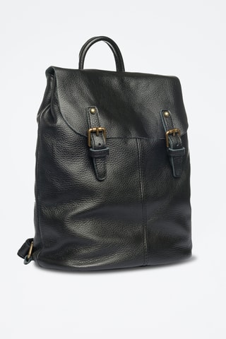 Sac à dos en cuir Montichiari - Noir