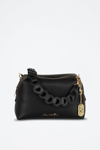 Sac bandoulière en cuir Gessica - Noir
