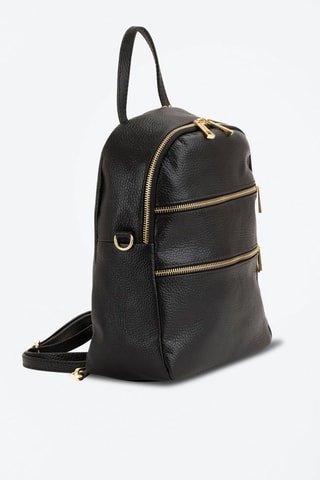 Sac à dos en cuir Zeolla - Noir
