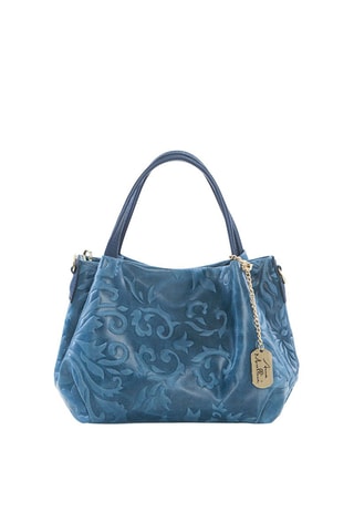 Sac à main en cuir Clarissa - Bleu