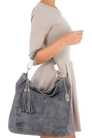Sac porté épaule en cuir Rosallia - Gris