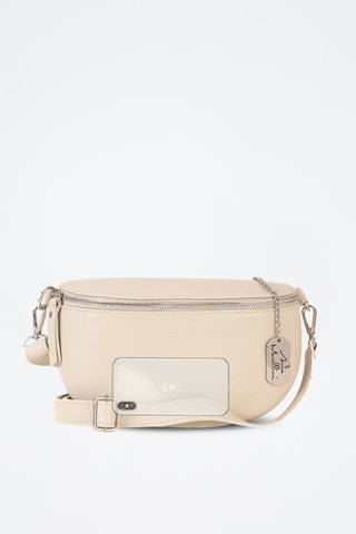 Sac banane en cuir Berenice - Beige