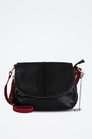 Sac bandoulière en cuir Spring Summer 2026 - Noir et rouge