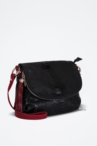 Sac bandoulière en cuir Spring Summer 2026 - Noir et rouge
