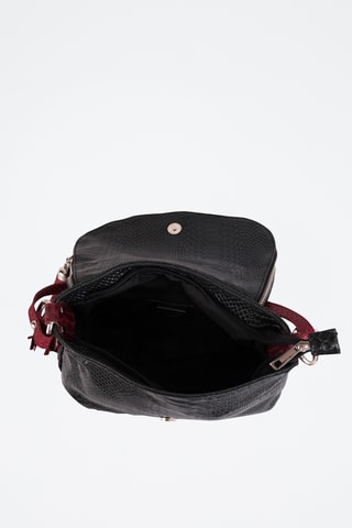 Sac bandoulière en cuir Spring Summer 2026 - Noir et rouge