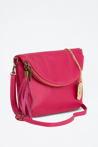 Sac bandoulière en cuir Alice - Fuchsia