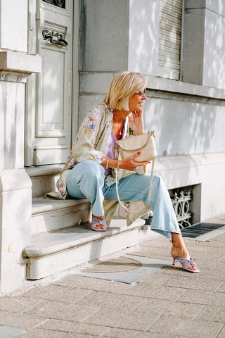 Sac bandoulière en cuir Spring Summer 2026 - Argenté