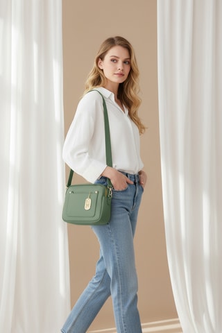 Sac bandoulière en cuir Spring Summer 2026 - Vert