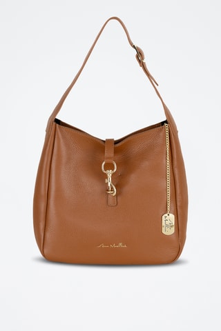 Sac porté épaule en cuir Spring Summer 2026 - Marron