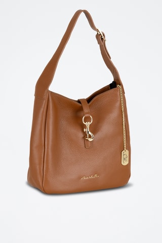 Sac porté épaule en cuir Spring Summer 2026 - Marron