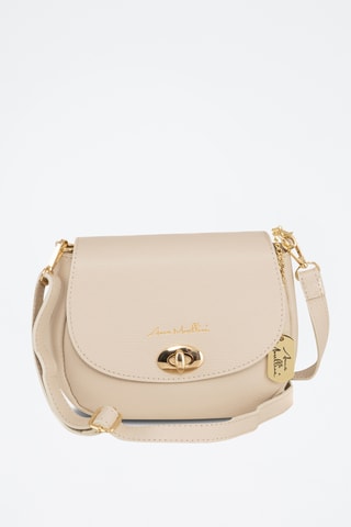 Sac bandoulière en cuir Iseppa - Beige