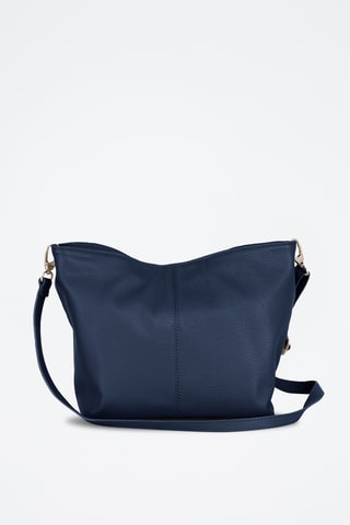 Sac bandoulière en cuir Trapani - Bleu