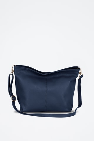 Sac bandoulière en cuir Trapani - Bleu